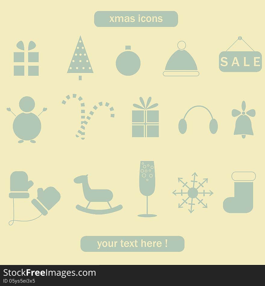 Christmas and winter collection of icons. Vector format. Eps 10