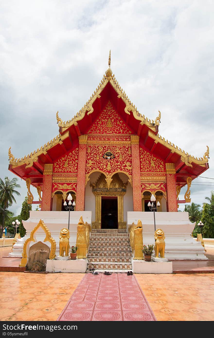 The temple in the country of thailand. The temple in the country of thailand.