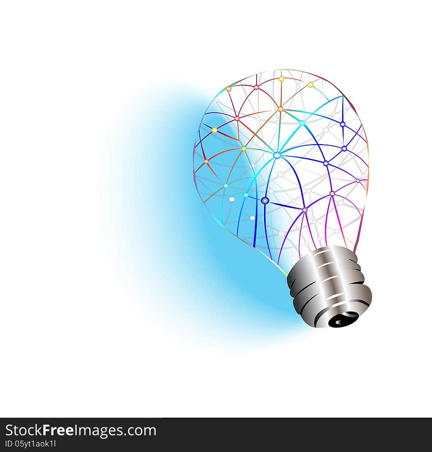 Creative light bulb is shining. Creative light bulb is shining