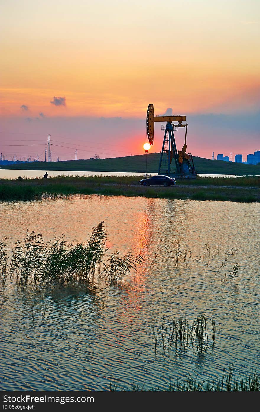 Oil Field Sunset