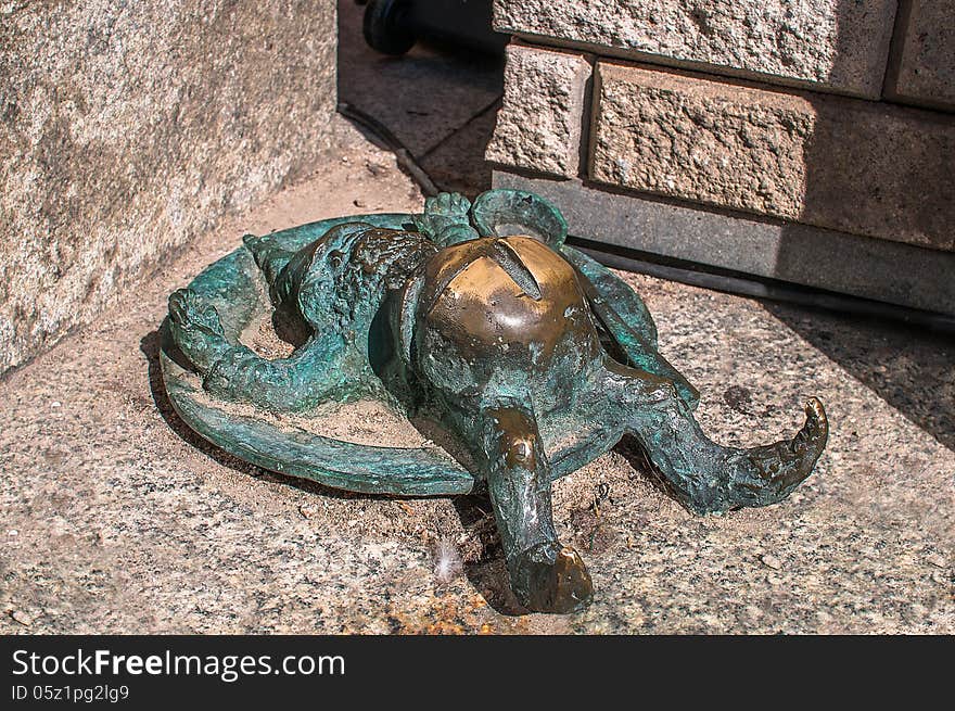 Symbol of Wroclaw, brass dwarf. There are more than 230 in the city and still they come!. Symbol of Wroclaw, brass dwarf. There are more than 230 in the city and still they come!