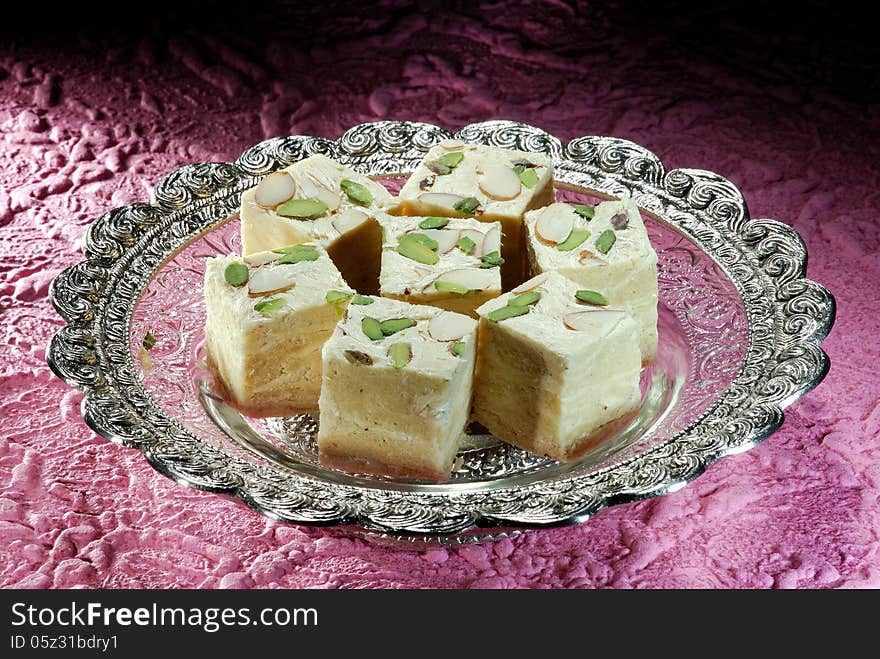 Closeup shot of Indian sweets