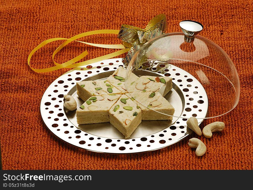 Interior shot of Indian sweets