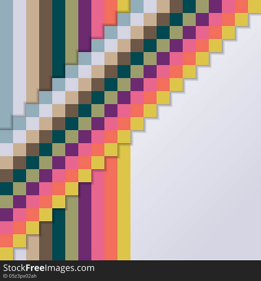 Background with Squares and Stripes