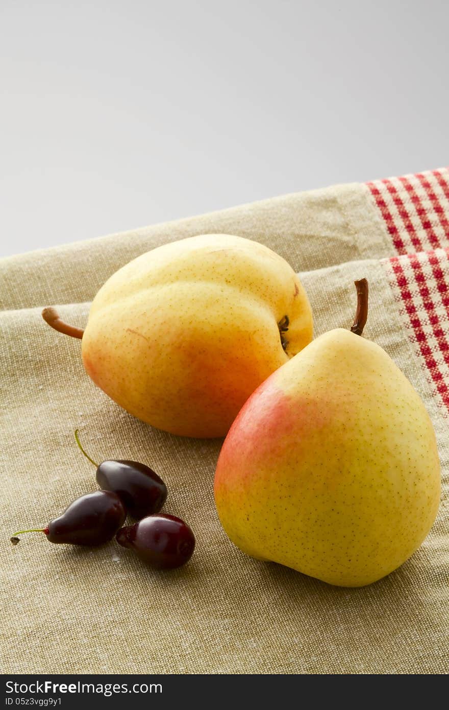 Ripe Pears And Dogwood