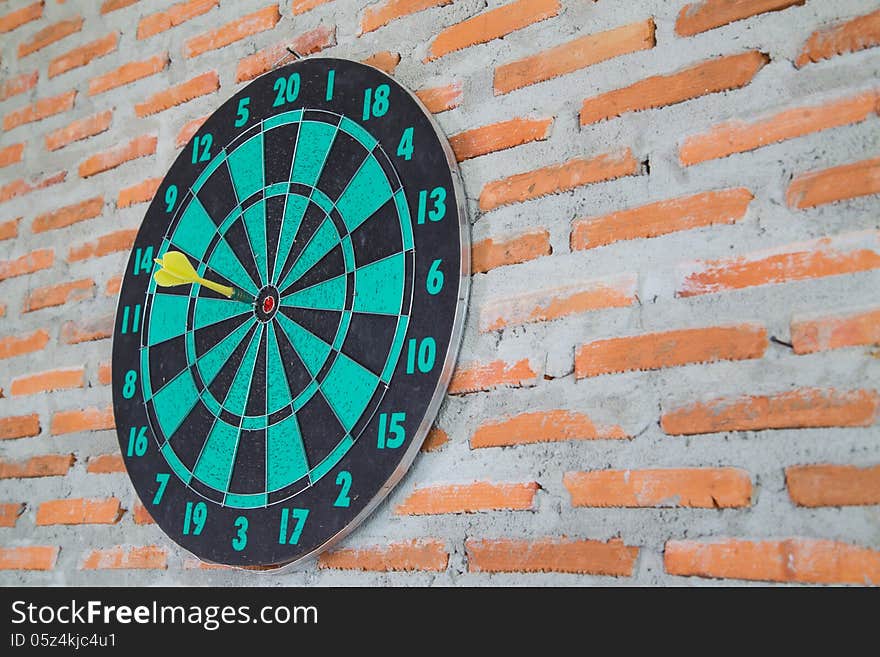 Darts on wall