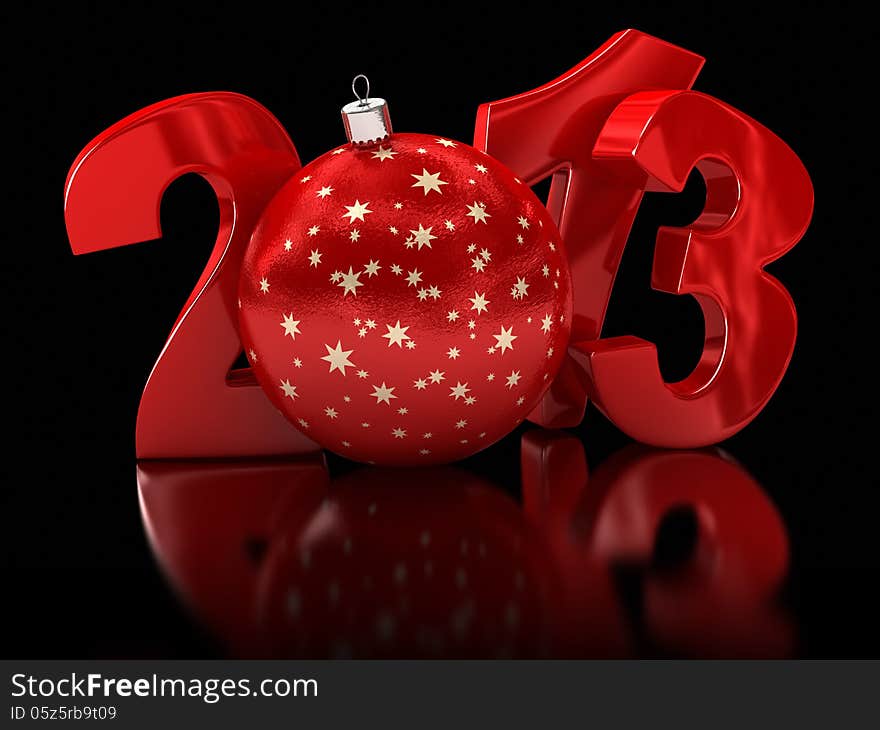 Christmas ball 2013  &x28;clipping path included&x29