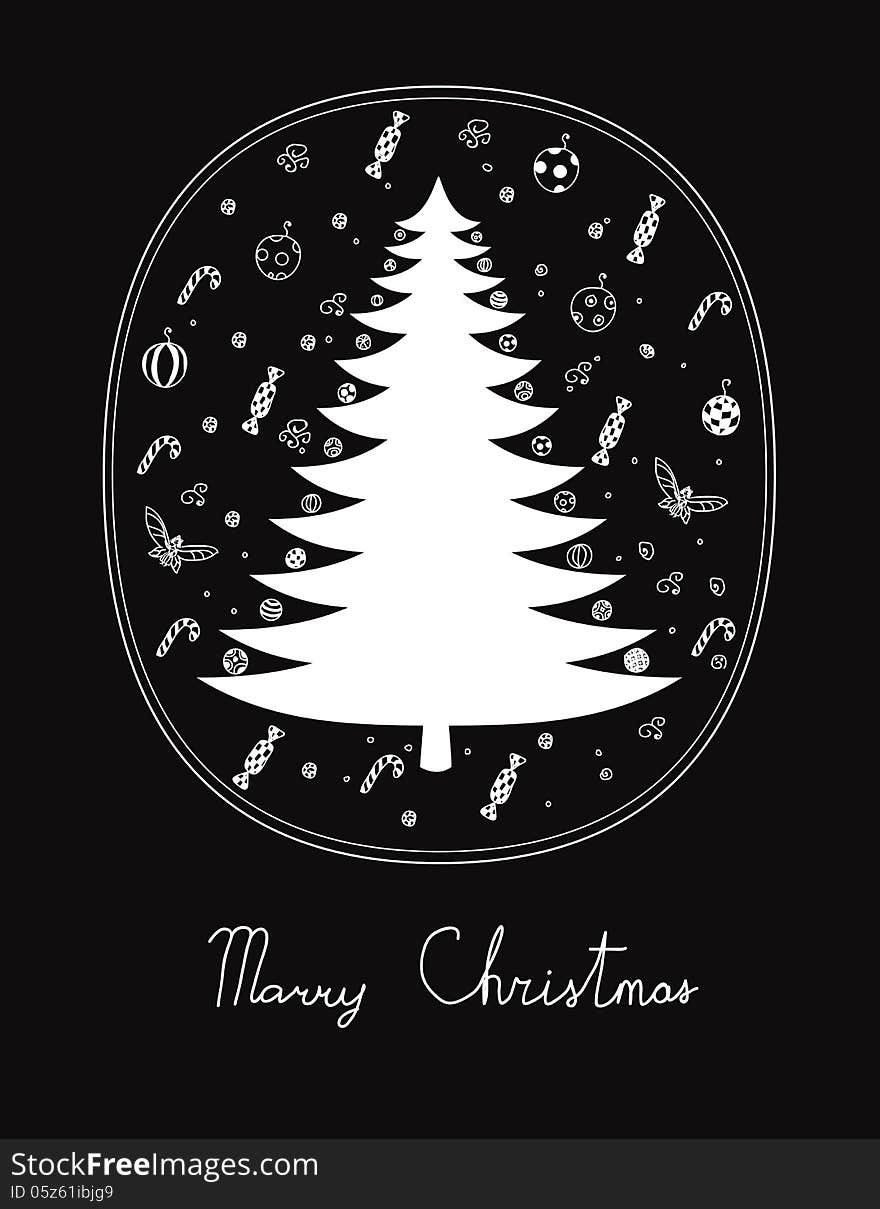 Marry Christmas greeting card