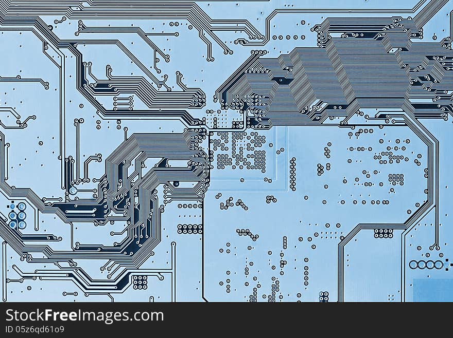 Electronic Circuit Board Close Up.