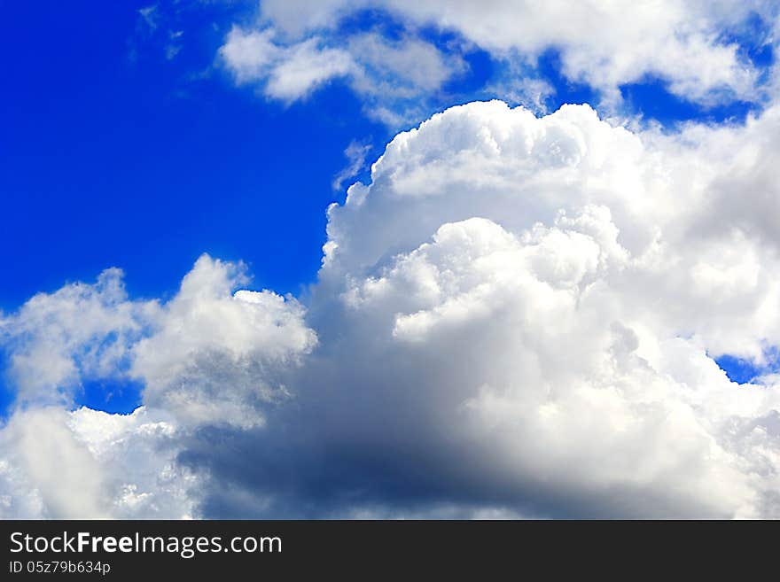 Beautiful picture with summer blue cloudiness sky. Beautiful picture with summer blue cloudiness sky