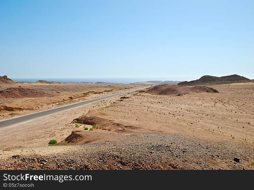 African desert in Sinai Egypt