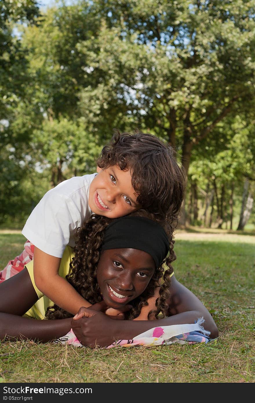 Nice Little Boy And His Black Sister