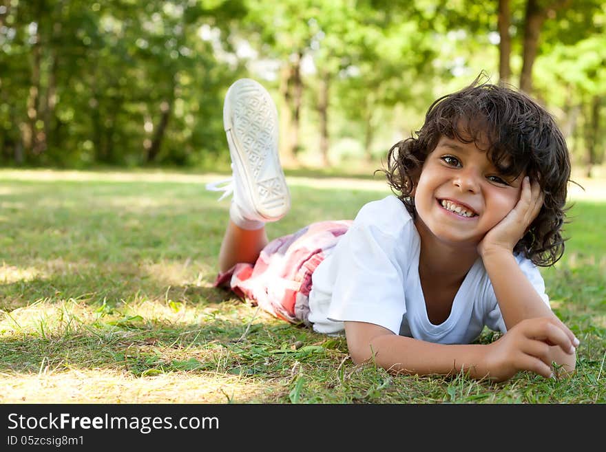 Nice caucasian little boy