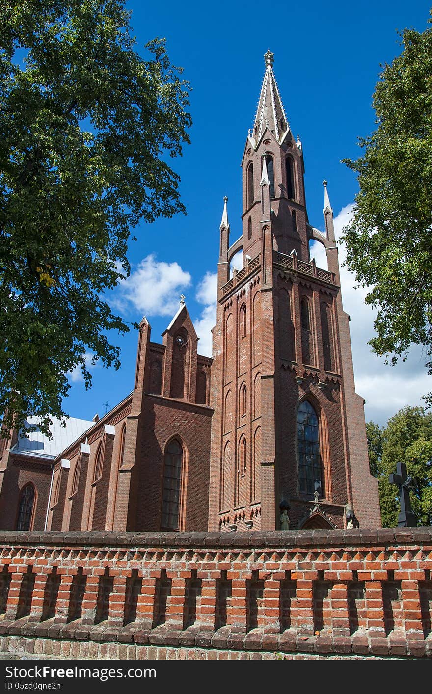 The church details in Lithuania