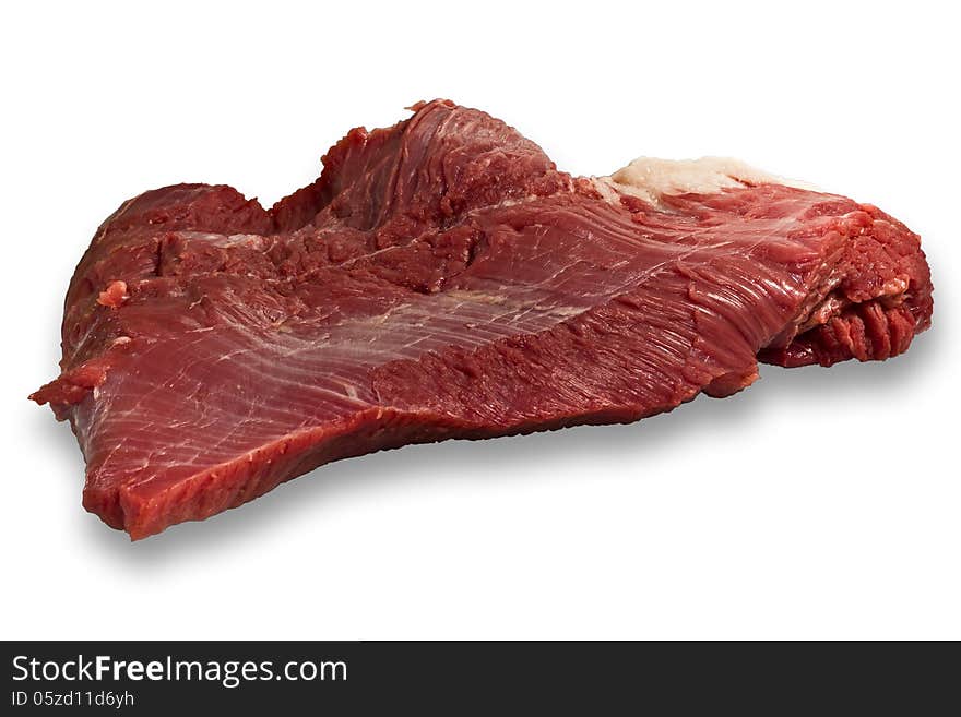 Fresh beef isolated on white background