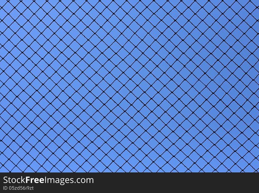 Mesh Pattern On Blue Sky Background