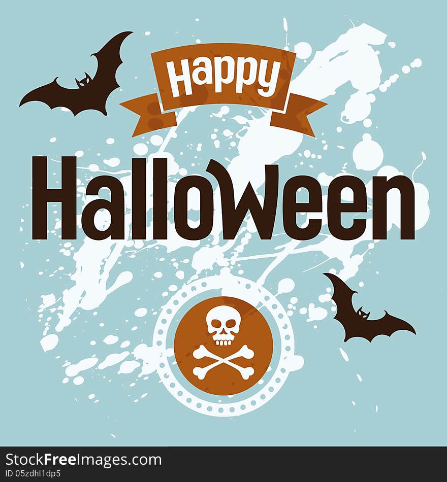 Happy Halloween, abstract vector illustration