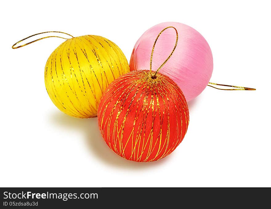 Three Christmas balls