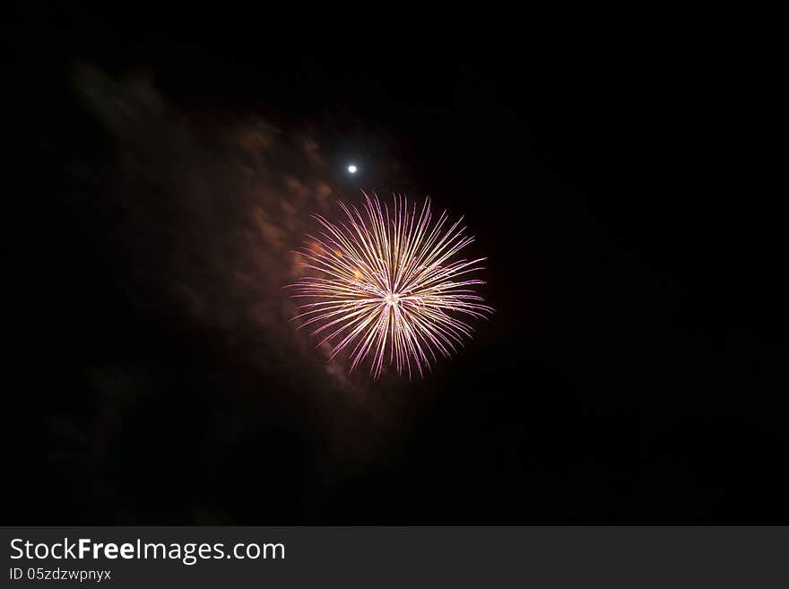 Firework & Moon