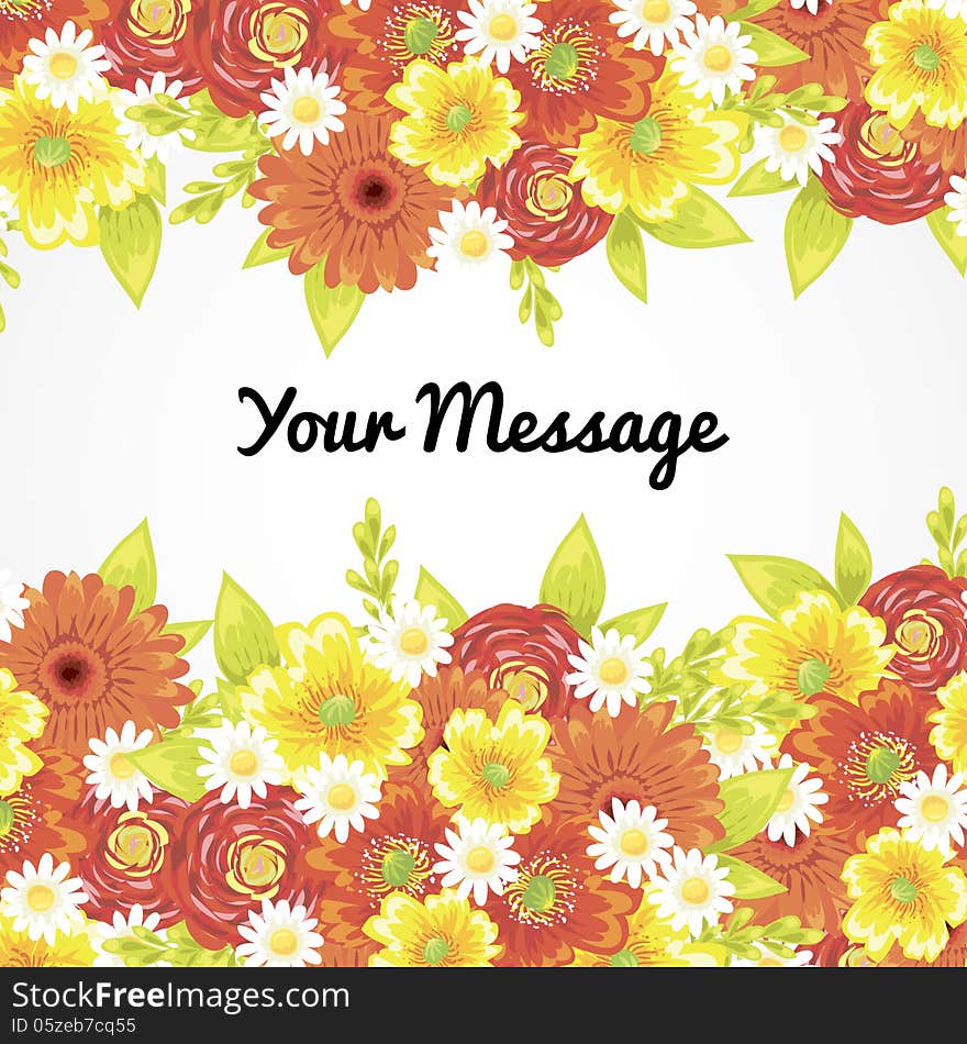 Fresh background with plants and flowers. Fresh background with plants and flowers