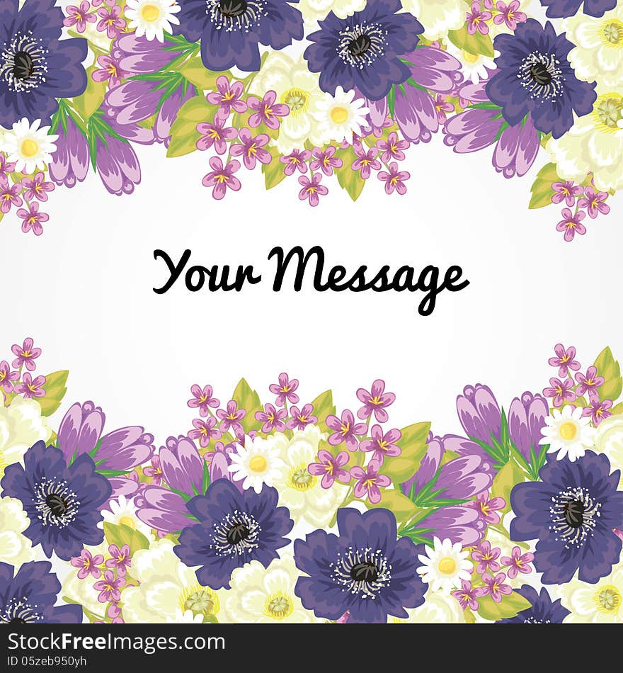 Fresh background with plants and flowers. Fresh background with plants and flowers