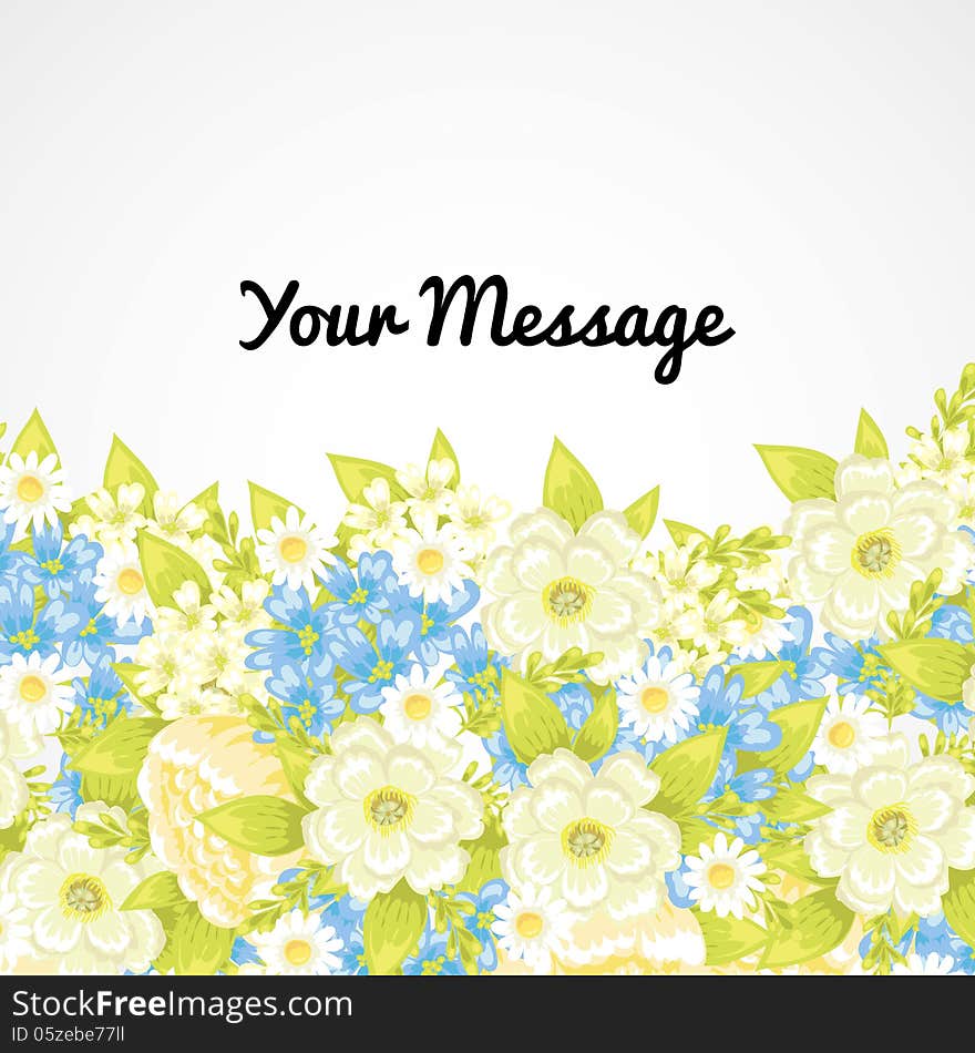 Fresh background with plants and flowers. Fresh background with plants and flowers