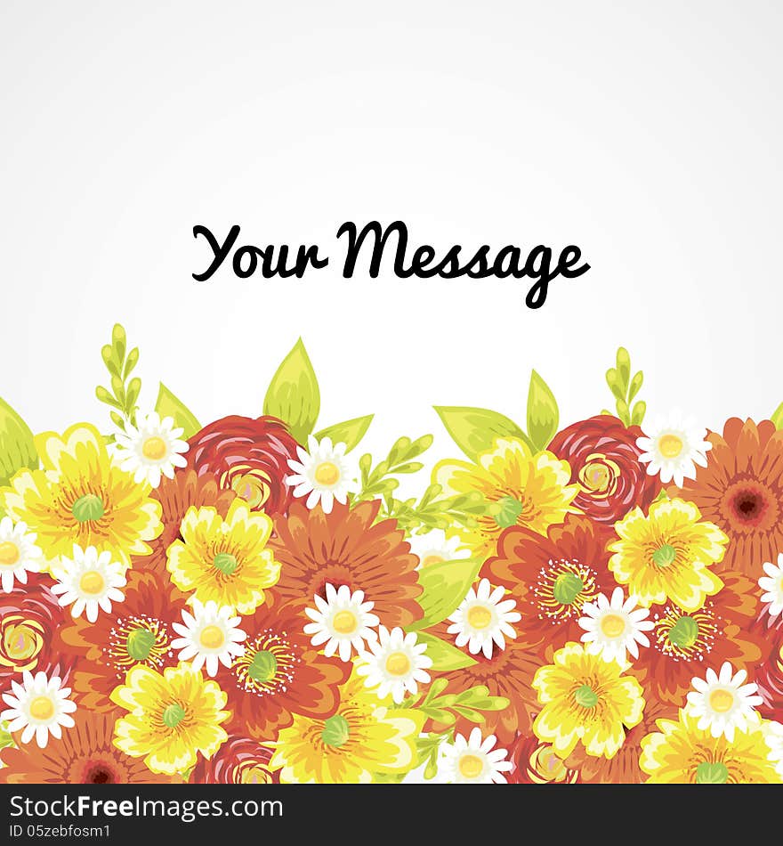 Fresh background with plants and flowers. Fresh background with plants and flowers