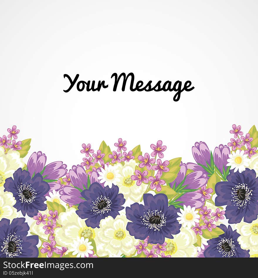 Fresh background with plants and flowers. Fresh background with plants and flowers