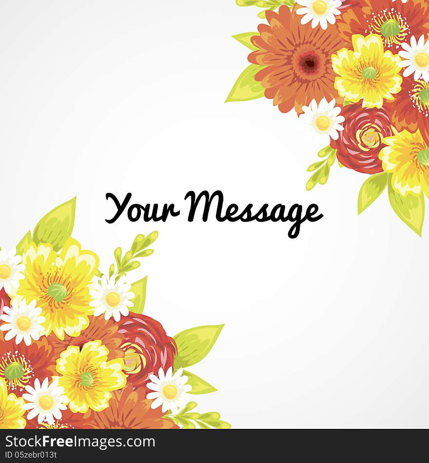 Fresh background with plants and flowers. Fresh background with plants and flowers