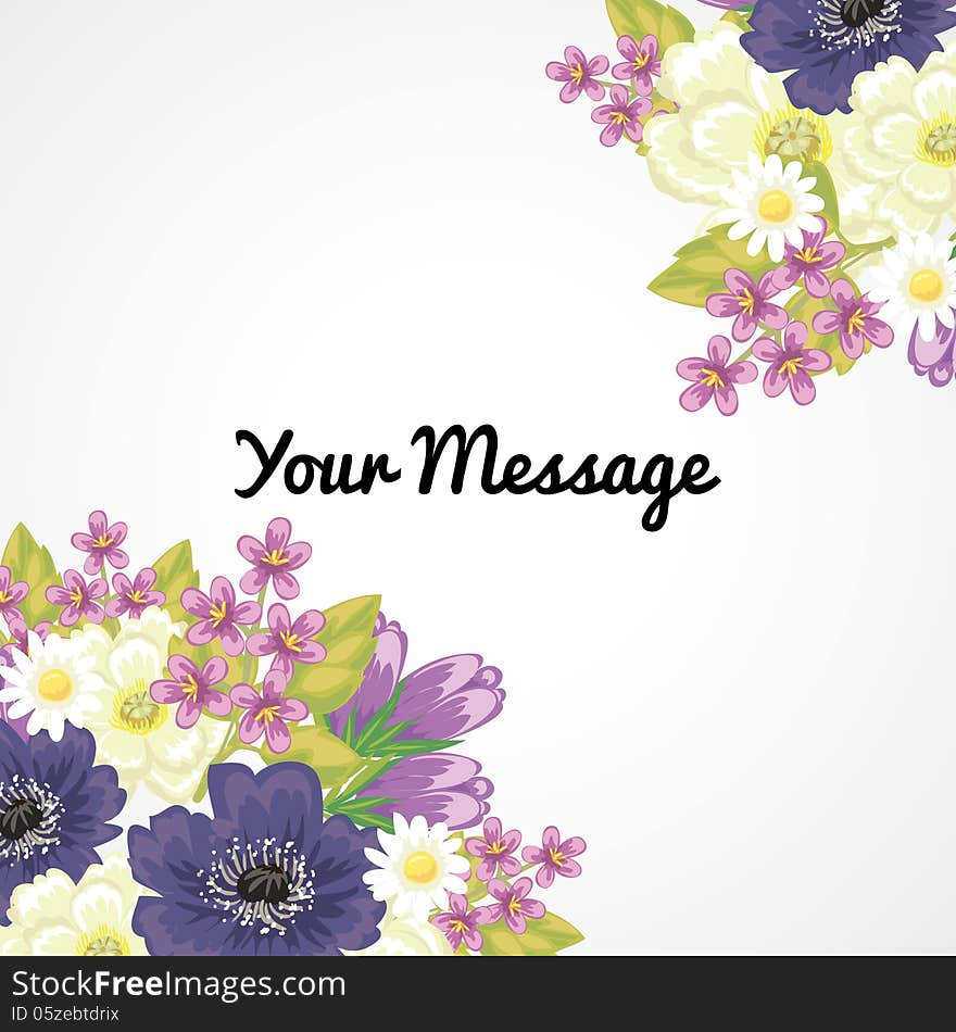 Fresh background with plants and flowers. Fresh background with plants and flowers