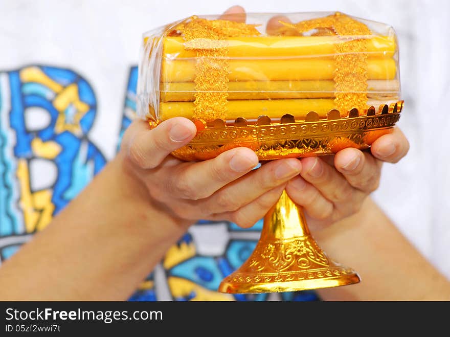 Ordination ceremony of a monk. Ordination ceremony of a monk