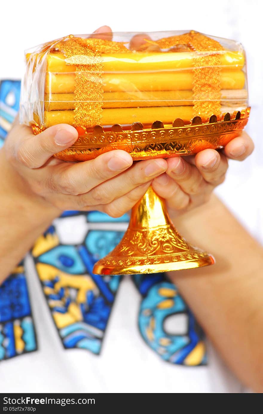 Ordination ceremony of a monk. Ordination ceremony of a monk