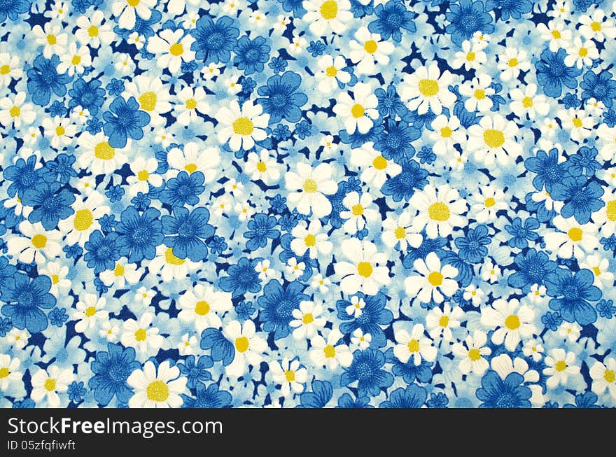 Pattern of flower on cloth fabric