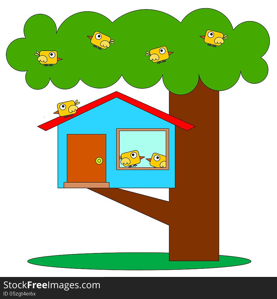 Birds tree house