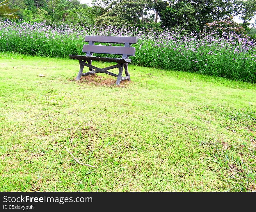 A wooden seat