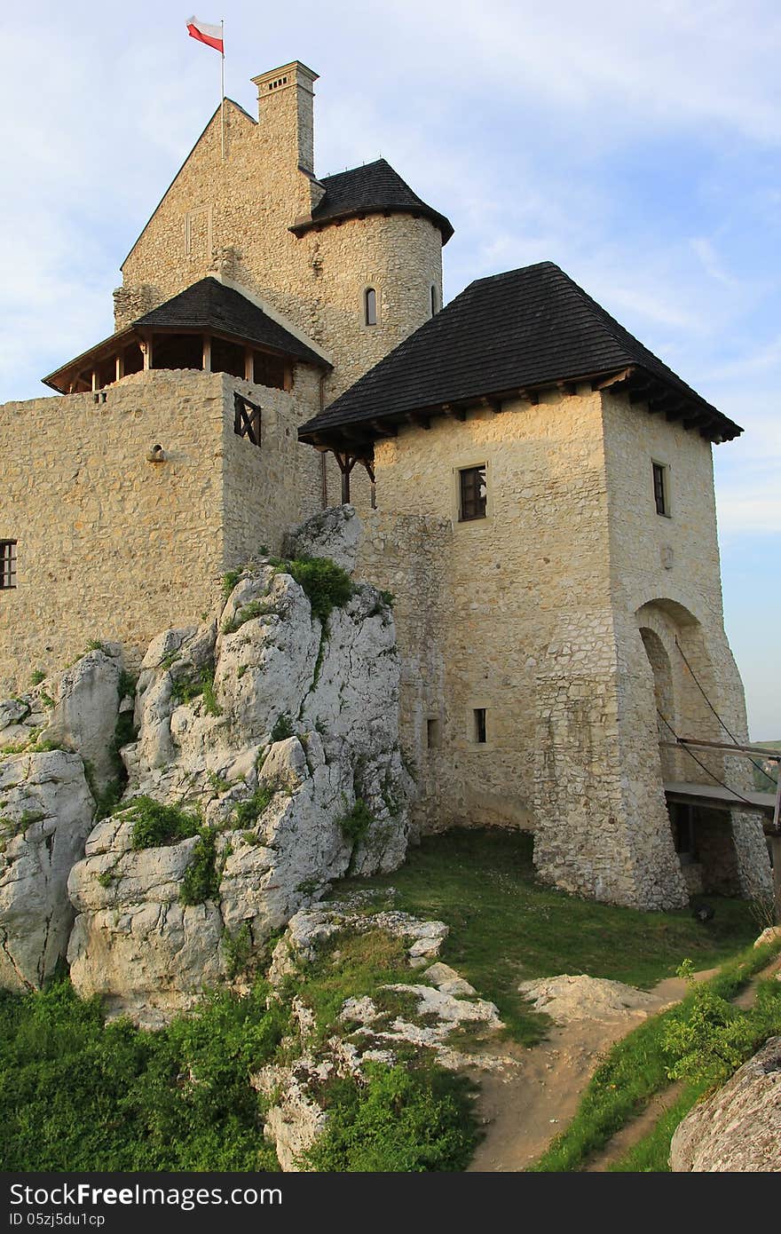 Bobolice castle ruins poland.