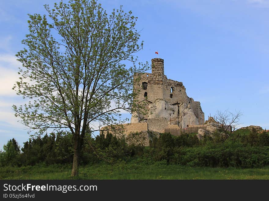 Mirów castle ruins poland.