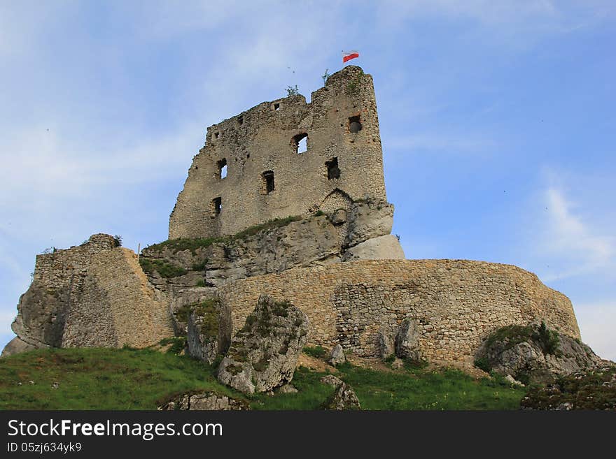 Mirów castle ruins poland.