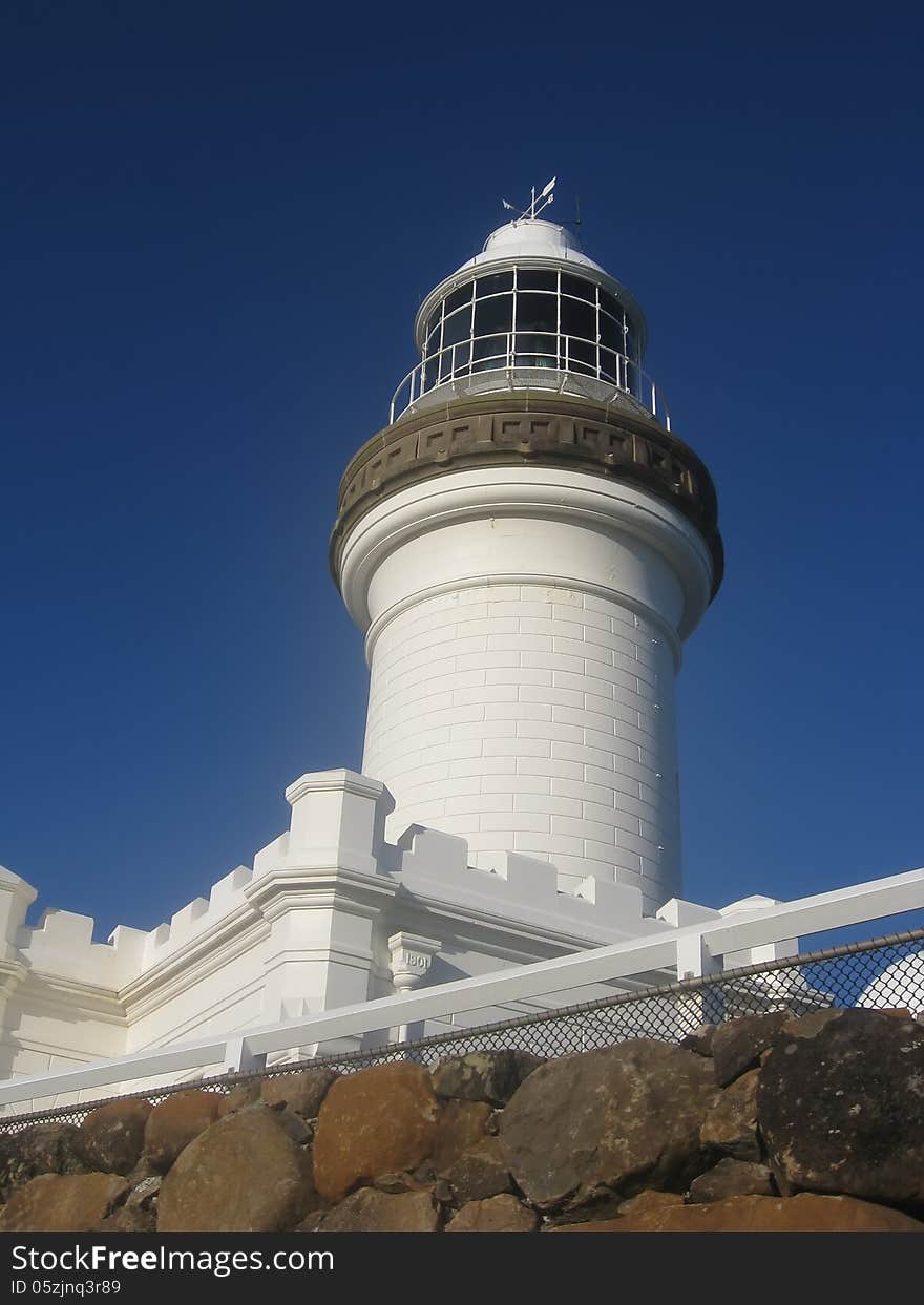 White light house structure isolated.