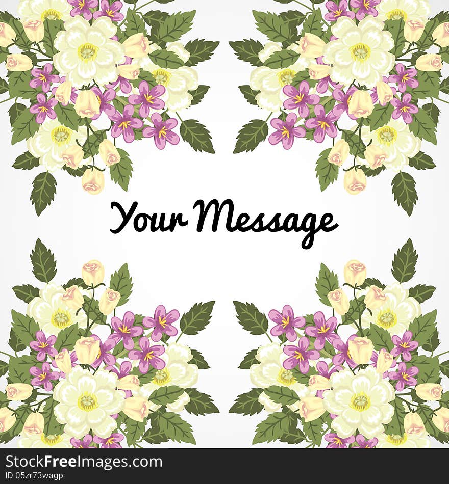 Fresh background with plants and flowers. Fresh background with plants and flowers