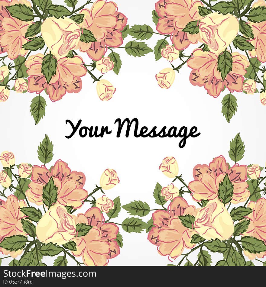 Fresh background with plants and flowers. Fresh background with plants and flowers