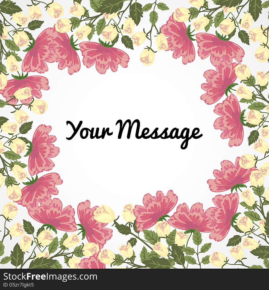 Fresh background with plants and flowers. Fresh background with plants and flowers