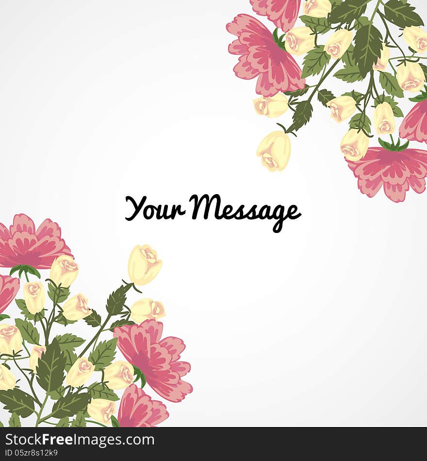 Fresh background with plants and flowers. Fresh background with plants and flowers