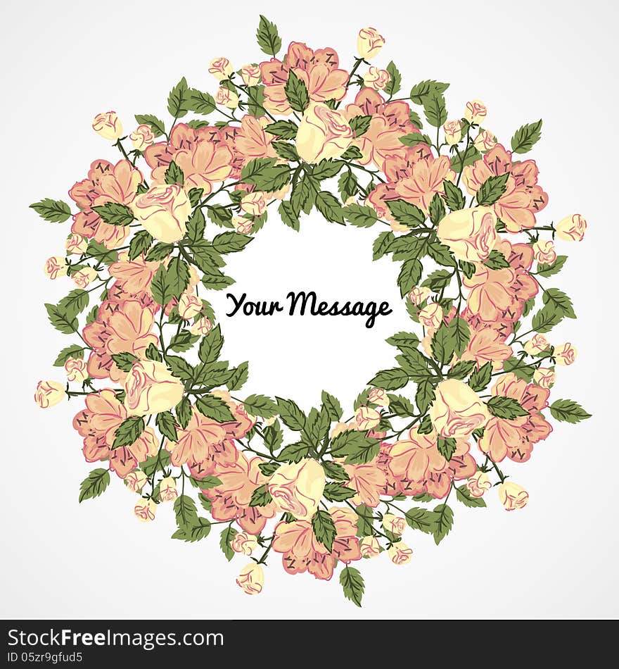 Fresh background with plants and flowers. Fresh background with plants and flowers