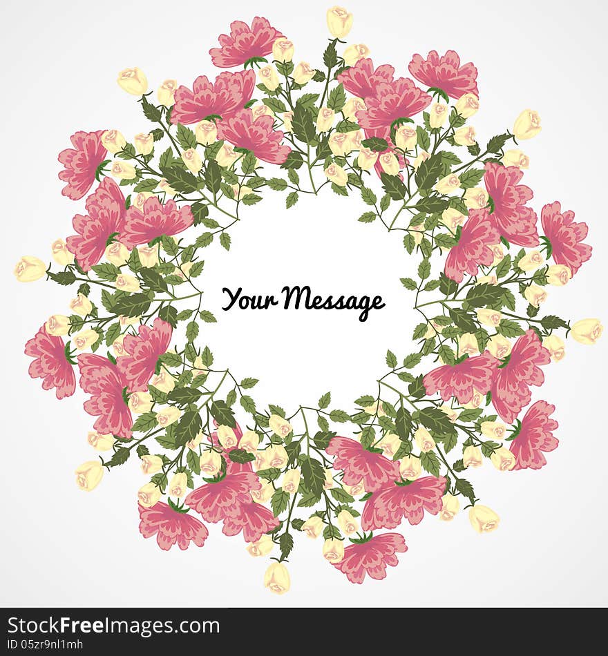 Fresh background with plants and flowers. Fresh background with plants and flowers