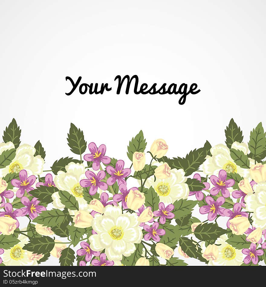 Fresh background with plants and flowers. Fresh background with plants and flowers