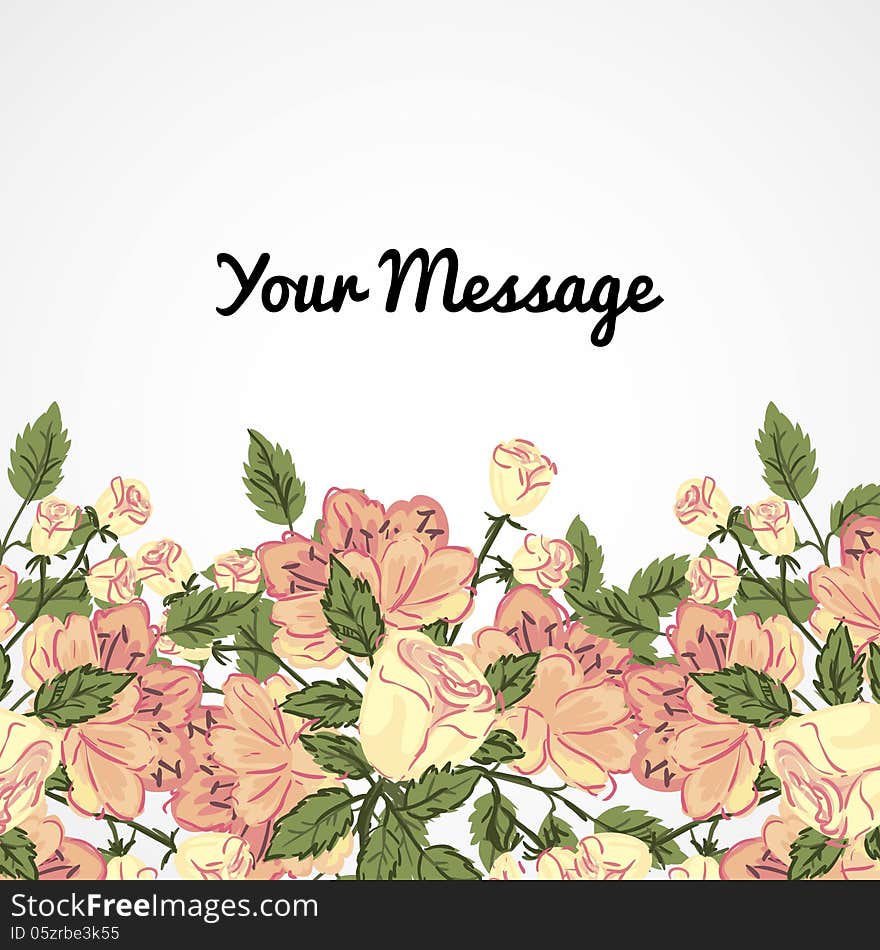 Fresh background with plants and flowers. Fresh background with plants and flowers