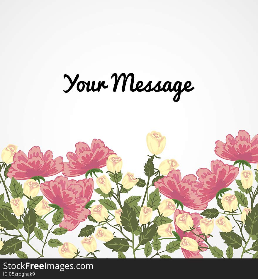 Fresh background with plants and flowers. Fresh background with plants and flowers