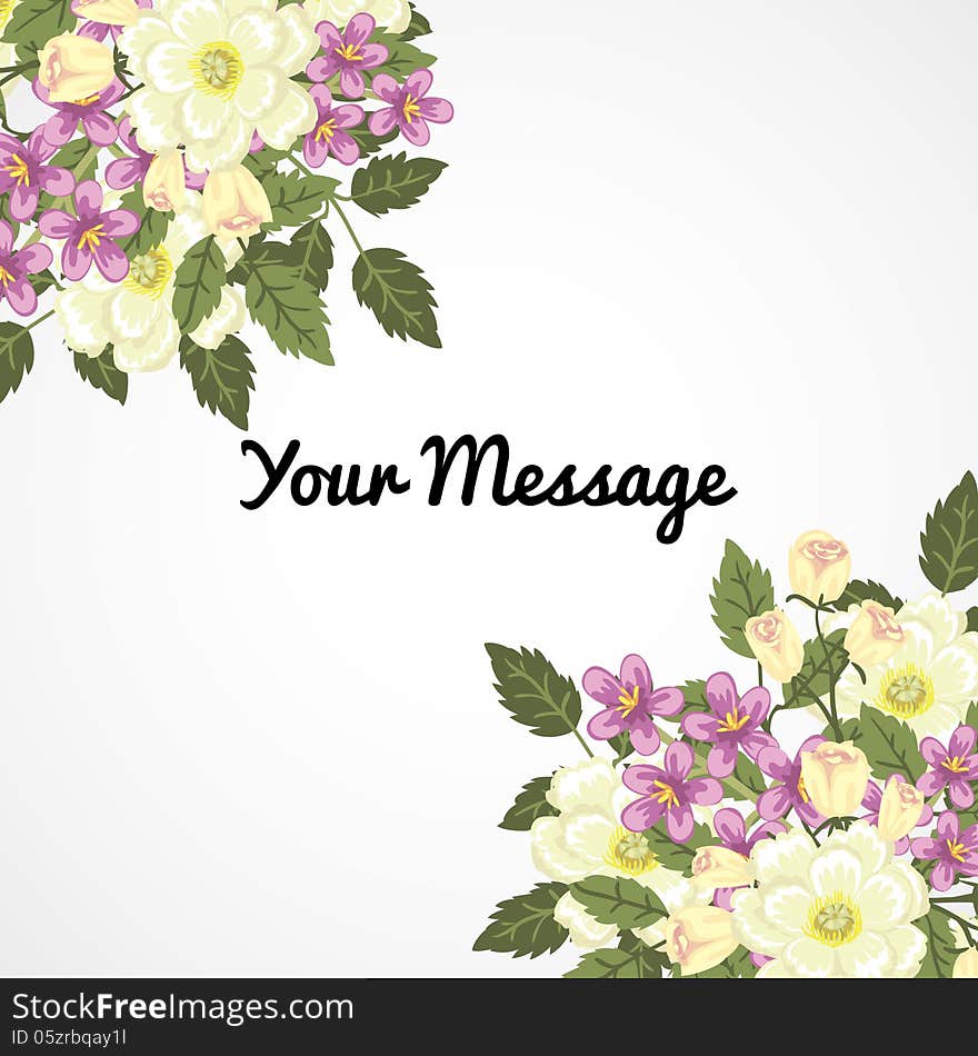 Fresh background with plants and flowers. Fresh background with plants and flowers