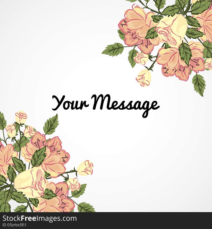 Fresh background with plants and flowers. Fresh background with plants and flowers